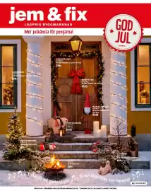 Jem&Fix reklamblad Sida 1: LJUSSLINGA €299,00, TOMTE SVANTE €59,95