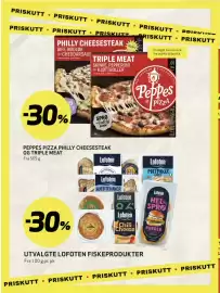 Bunnpris kundeavis uke 44 Side 4: UTVALGTE LOFOTEN FISKEPRODUKTER, PEPPES PIZZA PHILLY CHEESESTEAK OG TRIPLE MEAT