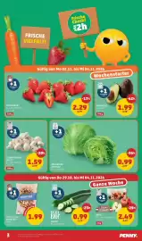 PENNY Flugblatt woche 44 Seite 3: +1 Treuepunkt extra ERDBEEREN Kl. I, pro Packung 100 g=0.92 250 g +1 Treuepunkt extra