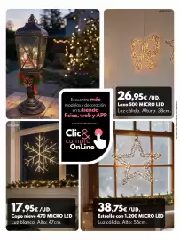 Catálogo BricoCentro Página 31: Lazo 500 micro led €26,95, Estrella con 1,200 micro led €38,75