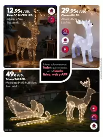 Catálogo BricoCentro Página 33: Reno 30 micro led €12,95, Trineo 240 led €49,00