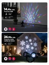 Catálogo BricoCentro Página 36: Proyector doble copos de nieve €26,95, Proyector rgb €14,95