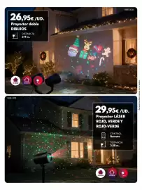 Catálogo BricoCentro Página 37: Proyector doble dibujos €26,95, Proyector laser rojo, verde y rojo-verde €29,95