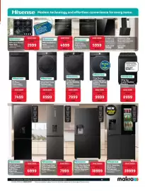 Makro catalogue Page 23: Hisense 12 kg Front Loader Washing Machine €7.999,00, Hisense 10 kg Heat Pump Tumble Dryer €8.999,00