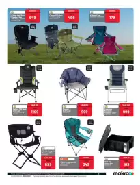 Makro catalogue Page 39: Caravaner Reclining Foldable Chair €999,00, Mesh Camping Chair €349,00