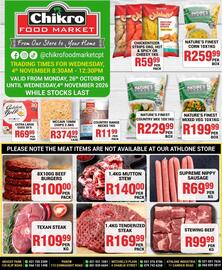 Chikro Food Market catalogue Page 2: Supreme Nippy Sausage €69,99, Nature's Finest Country Mix €229,99