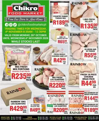 Chikro Food Market (valid until 4-11)
