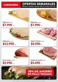 Catálogo Supermercados Aiello semana 43 Página 7: Aguja c/hueso (cerdo) €4.990,00, Milanesas (cerdo) €7.990,00