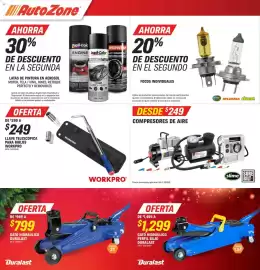 Catálogo AutoZone Página 4: Workpro llave telescópica para birlos €249,00, Focos individuales