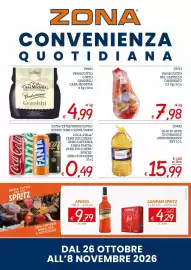 Volantino Zona Pagina 1: Coca-Cola/Zero Zuccheri/Zero Caffeina Linea Fanta/Zero Zuccheri/Sprite/Zero Zuccheri €0,49