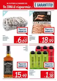 Volantino Zona Pagina 3: Tavernello Bianco/Rosso €1,38, Jack Daniel's Tennessee Sour Mash Whiskey €15,49