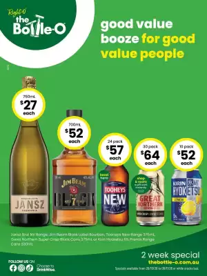 The Bottle O (valid until 8-11)