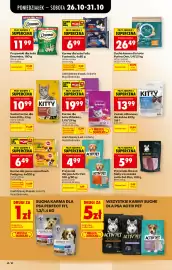 Biedronka gazetka tydzień 44 Strona 90: Karma dla kota Felix Fantastic €6,99, Karma dla kota Whiskas €19,99