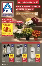 ALDI gazetka | Szeroka oferta zniczy w super cenach Strona 1: Wkład olejowy Calix €8,49, LUKS Znicz szklany dekorowany €11,99