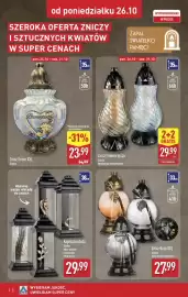 ALDI gazetka | Szeroka oferta zniczy w super cenach Strona 2: Znicz Kula XXL €27,99, Znicz Flakon Tęcza €29,99