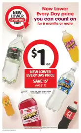 Coles catalogue week 44 Page 5: Coles Soft Drink, Mixers or Que Cola 1.25 Litre €1,00