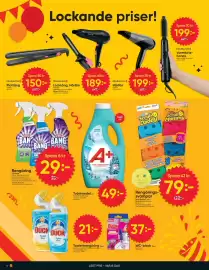 DollarStore annonsblad Sida 4: Tvättmedel A+ €49,00, Cillit Bang €29,00