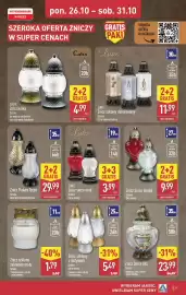 ALDI gazetka tydzień 44 Strona 31: Znicz szklany z motywem €5,49, LUKS Znicz serce mini €3,99