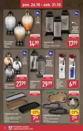 ALDI gazetka tydzień 44 Strona 32: Podkładka pod znicze JUMI €7,99, Znicz szklany cieniowany €14,99