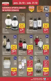 ALDI gazetka tydzień 44 Strona 33: Znicz szklany z motywem €5,49, LUKS Znicz serce mini €3,99