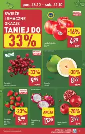 ALDI gazetka tydzień 44 Strona 7: Pomelo €8,99, Żurawina €9,99