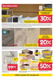 Rusta reklamblad vecka 44 Sida 19: Akustikpaneler €249,00, Anslagstavla Hylla, låda, 2 krokar och 2 clips €99,90