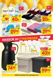 Rusta reklamblad vecka 44 Sida 2: Pläd Fanny €39,90, Comfort sköljmedel €40,00