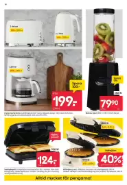 Rusta reklamblad vecka 44 Sida 34: Smörgåsgrill Smörgåsjärn €124,00, Våffeljärn €179,00