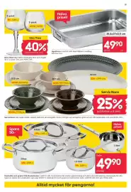 Rusta reklamblad vecka 44 Sida 35: Servis Nora €224,00, Rusta Home kastruller och grytor €49,90
