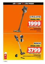 Power reklamblad vecka 44 Sida 24: Bosch skaftdammsugare €3.799,00, Dreame skaftdammsugare €1.999,00