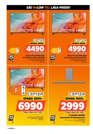 Power reklamblad vecka 44 Sida 4: Cepter UHD €4.990,00, Cepter 4K Smart TV med Dolby Audio €4.490,00