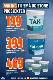 Coop Obs kundeavis Side 3: Infra tre&panel €469,00, Infra våtrom 05/matt €399,00