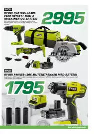 Coop Byggmix kundeavis Side 7: RYOBI R18IW3-120S MUTTERTREKKER MED BATTERI €1.795,00