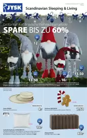 JYSK Flugblatt Seite 1: Synthetik-Kopfkissen LIVING MEDICAL €16,00, Schale FERDUS €4,00
