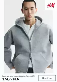 H&M gazetka tydzień 44 Strona 2: Rozpinana bluza scuba z kapturem Oversized Fit H & M €174,99