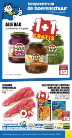 De Boerenschuur folder week 44 Pagina 1: Hak bruine bonen €3,25, Culinaire varkenshaas €0,99