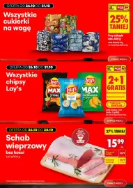 Biedronka gazetka tydzień 44 Strona 5: Schab wieprzowy bez kości €15,99, Wszystkie chipsy Lay's