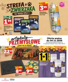 Topaz Express gazetka tydzień 44 Strona 26: Karma dla psa Fiona&Atos €3,99, Karma dla kota Felix Fantastic €1,99