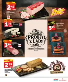Topaz Express gazetka tydzień 44 Strona 9: Pasztet domowy od Szymona €2,39, Krakowska podsuszana €3,99