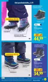 Lidl gazetka tydzień 45 Strona 19: Śniegowce dziecięce Lupilu 25-30 €44,99, Śniegowce dziecięce Lupilu 22-24 €34,99