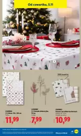 Lidl gazetka tydzień 45 Strona 31: Obrus 110x160 cm Livarno €11,99, Gałązka dekoracyjna 70 cm Livarno €7,99