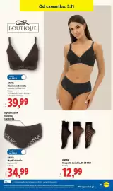 Lidl gazetka tydzień 45 Strona 37: Majtki damskie Gatta €34,99, Biustonosz braletka Gatta €39,99