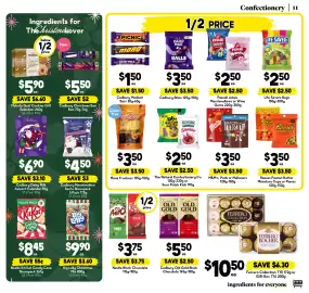 Drakes catalogue week 44 Page 11: M&M's, Maltesers €3,50, Reeses Peanut Butter Miniature Cups or Pieces €3,50