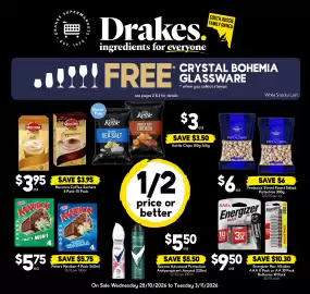 Drakes catalogue week 44 Page 20: Peters Maxibon 4 Pack €5,75, Frederick Street Finest Salted Pistachios €6,00