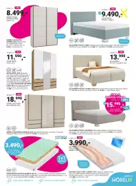 Möbelix leták Strana 3: Čalouněná postel universe €15.990,00, Elara skřín s posuvnými dveřmi €18.990,00