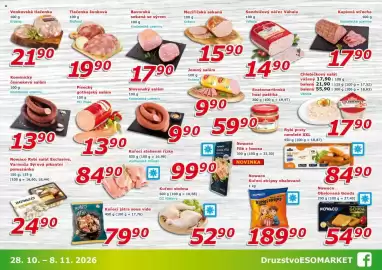 ESO MARKET leták Strana 3: Kuřecí játra sous vide €79,90, Nowaco obalovaná gouda €54,90