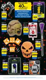 Tesco akciós újság hét 44 Oldal 12: Kétfejű zombi maszk €3.299,00, Partyt ime halloweeni fogak €1.119,00