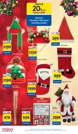 Tesco akciós újság hét 44 Oldal 28: Mikulás dekoráció €3.999,00, Kötött sapka €3.199,00