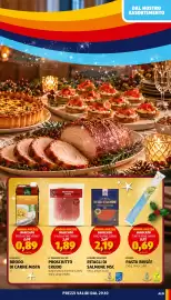 Volantino ALDI settimana 45 Pagina 9: Il tagliere del re Prosciutto Crudo €1,89, Almare Seafood Ritagli di Salmone MSC €2,19