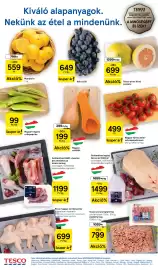 Tesco akciós újság | Szupermarket Oldal 2: Kék szőlő €649,00, Magyar sütőtök €199,00